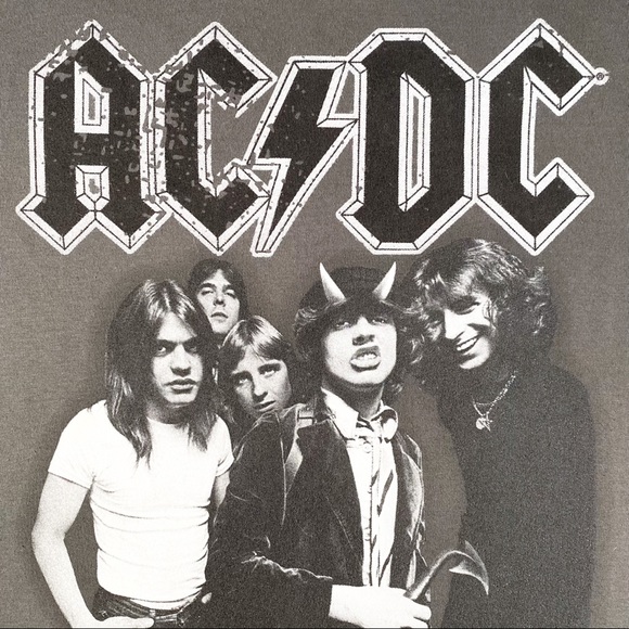 ACDC Distressed Highway to Hell Rock Grunge Festival Music Graphic Cropped Tank - Picture 2 of 3